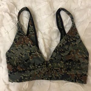Boys + Arrows Army Phil Bikini Top NWOT